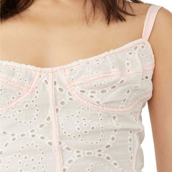 Free People | Cotton Eyelet Corset Top - Picture 6 of 10